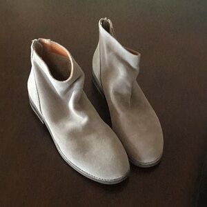 gentle souls Gray Suede Ankle Booties